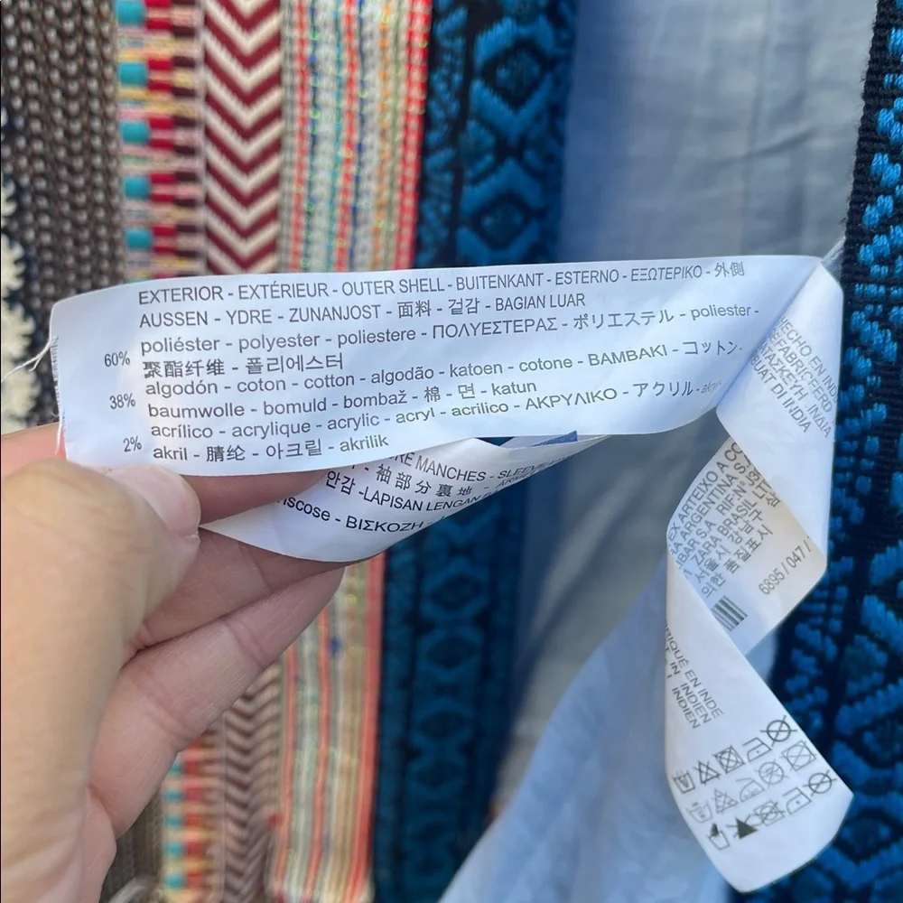 Zara Embroidered Jacquard Coat Jacket Festival - Picture 9 of 16